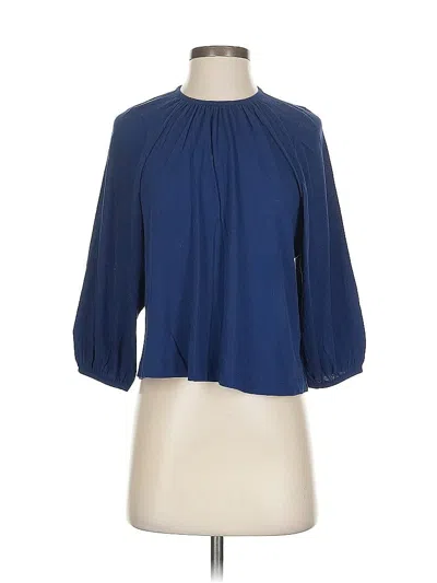 Pre-owned Everlane 3/4 Sleeve T-shirt In Blue