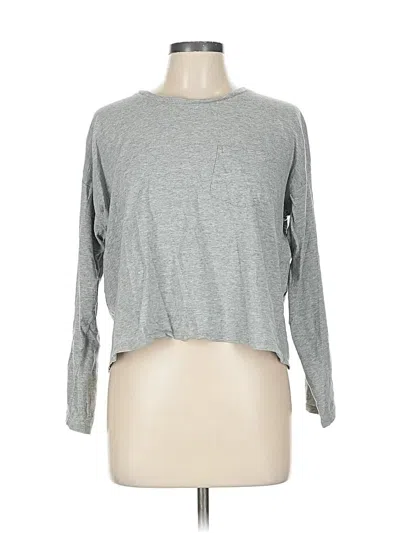 Pre-owned Everlane 3/4 Sleeve T-shirt In Gray