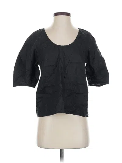 Pre-owned Everlane 3/4 Sleeve Top Black Square Neckline Tops