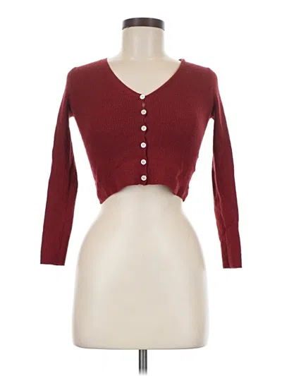 Pre-owned Everlane 3/4 Sleeve Top Burgundy Sweetheart Neckline Tops