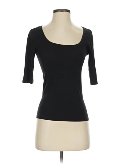 Pre-owned Everlane 3/4 Sleeve T-shirt In Black