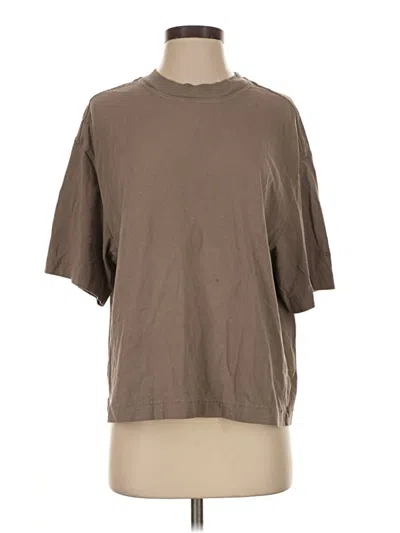 Pre-owned Everlane 3/4 Sleeve T-shirt In Brown