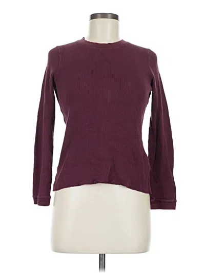 Pre-owned Everlane 3/4 Sleeve T-shirt In Burgundy