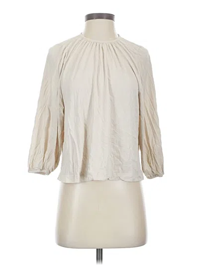 Pre-owned Everlane 3/4 Sleeve T-shirt In Ivory