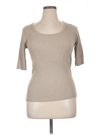 Pre-owned Everlane 3/4 Sleeve T-shirt In Tan