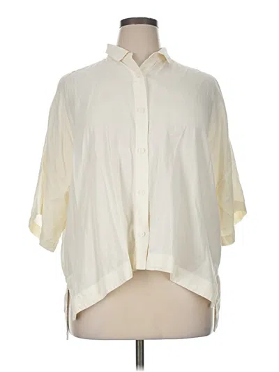 Pre-owned Everlane 3/4 Sleeve T-shirt In White