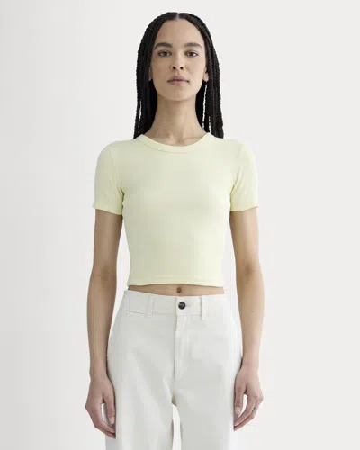 Everlane '90s Rib Tshirt In Light Yellow In Neutral