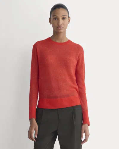 Everlane Air Alpaca™ Relaxed Crew Neck Sweater Top In Fiery Red