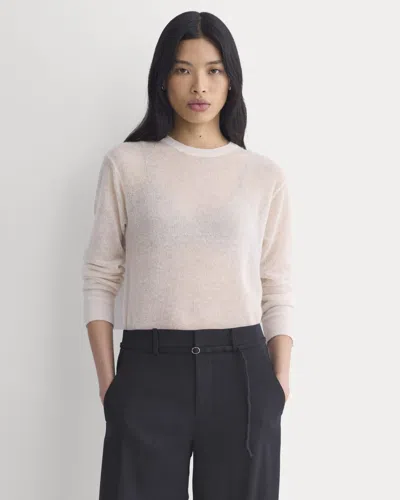 Everlane Air Alpaca™ Relaxed Crew Neck Sweater Top In Soft Pink