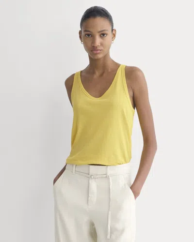 Everlane Halter Tank Top In Passion Fruit In Yellow