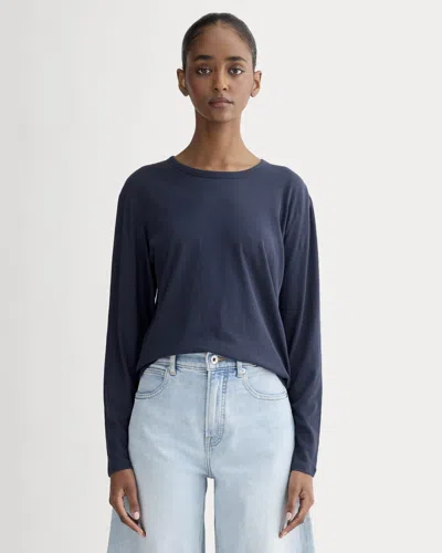 Everlane Air Long-sleeve Tshirt In Navy In Multi