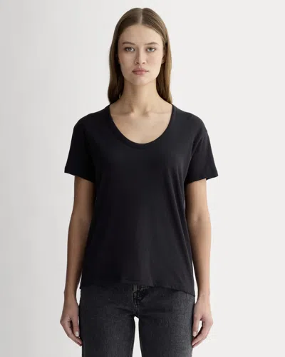 Everlane Air Scoop-neck Tshirt In Black
