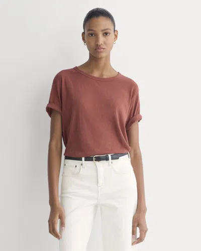 Everlane Air Tshirt In Henna Red In Brown