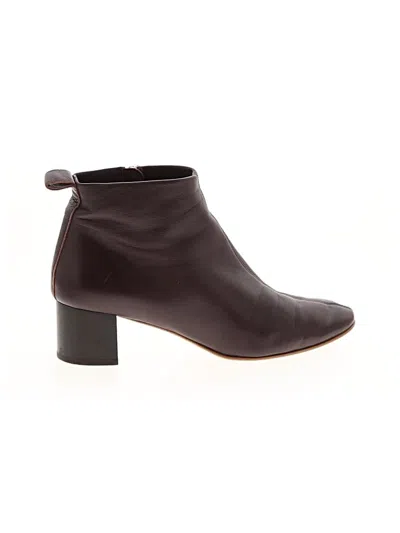 Pre-owned Everlane Ankle Boots In Burgundy