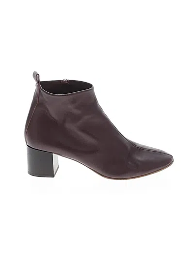 Pre-owned Everlane Ankle Boots In Burgundy