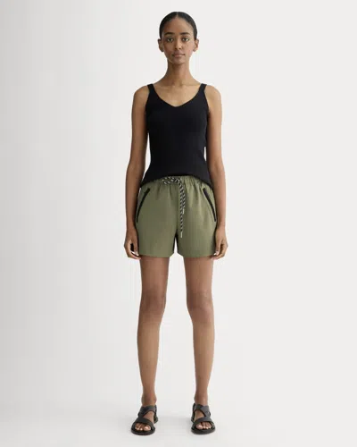 Everlane Anywhere Barrel Short In Kalamata In Green