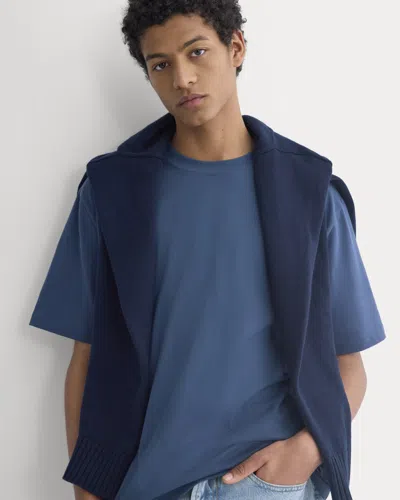 Everlane Archive Relaxed-fit Cotton Crew Tshirt In Midnight Navy In Blue