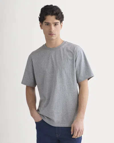 Everlane Archive Standard-fit Cotton Crew Tshirt In Vintage Heather Grey In Gray