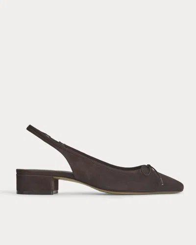 Everlane Ballet Slingback Heel In Dark Chocolate In Brown