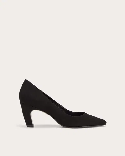 Everlane Banana Pump In Black Suede