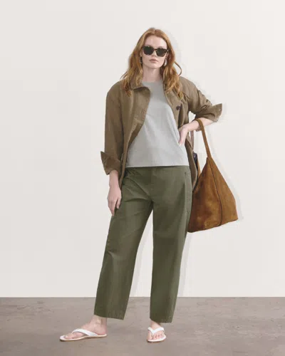 Everlane Barrel Pant In Kalamata In Green