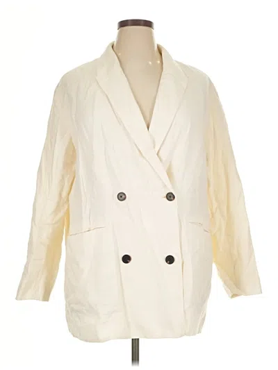 Pre-owned Everlane Blazer Jacket In Ivory