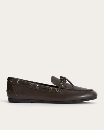 Everlane Boat Shoe In Deep Brown