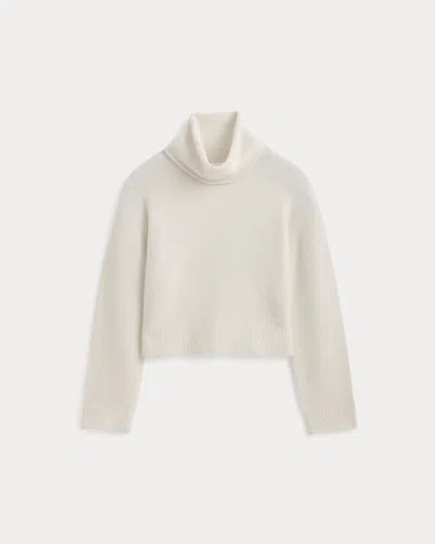Everlane Boucl� Oversized Turtleneck Sweater In Bone