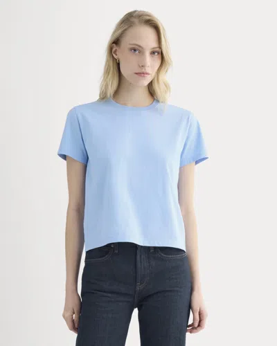 Everlane Box-cut Tshirt In Blue