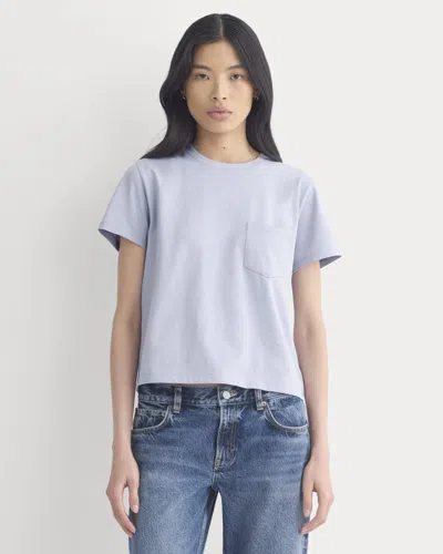 Everlane Box-cut Tshirt In Blue