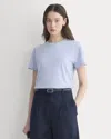 Everlane Box-cut Tshirt In Blue