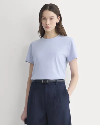 Everlane Box-cut Tshirt In Blue
