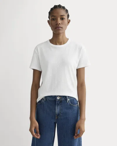 Everlane Box-cut Tshirt In Blue