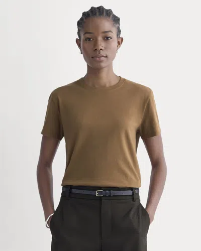 Everlane Box-cut Tshirt In Brown