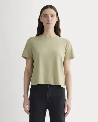 Everlane Box-cut Tshirt In Brown