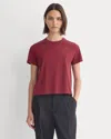 Everlane Box-cut Tshirt In Cabernet