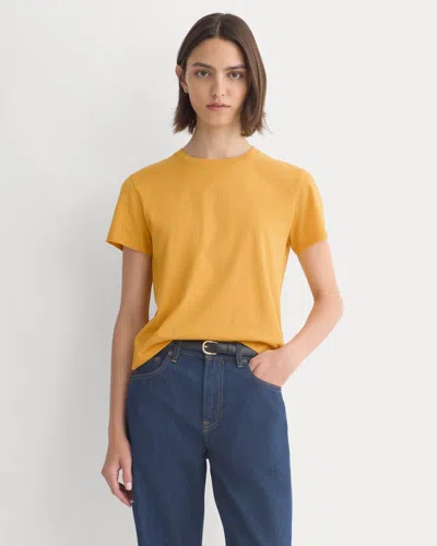 Everlane Box-cut Tshirt In Golden Glow