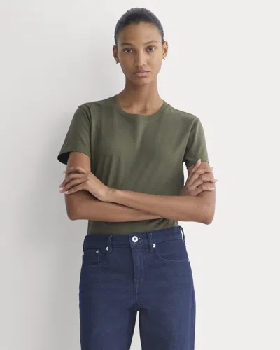 Everlane Box-cut Tshirt In Green