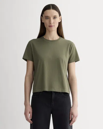 Everlane Box-cut Tshirt In Green