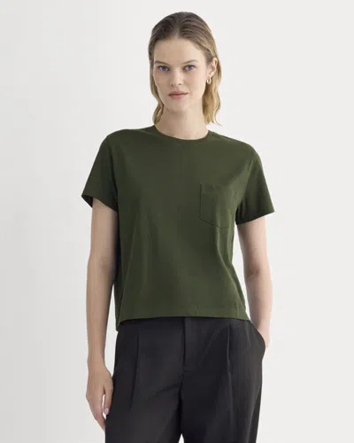 Everlane Box-cut Tshirt In Green