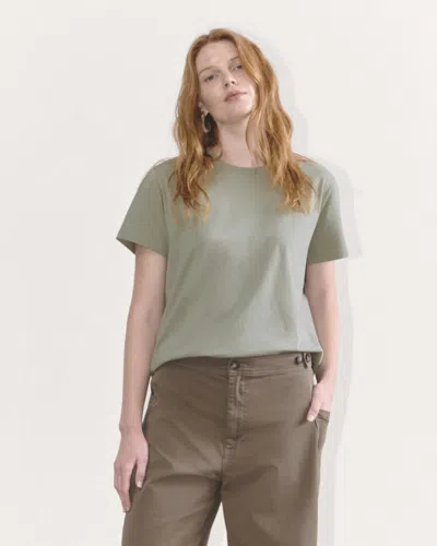 Everlane Box-cut Tshirt In Green