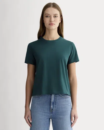 Everlane Box-cut Tshirt In Green