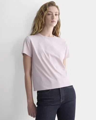 Everlane Box-cut Tshirt In Pink