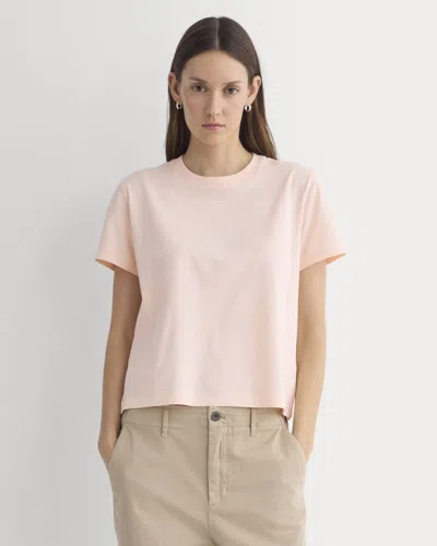 Everlane Box-cut Tshirt In Pink