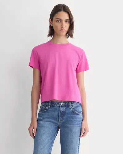 Everlane Box-cut Tshirt In Pink