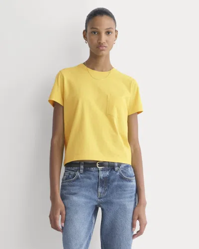 Everlane Box-cut Tshirt In Yellow