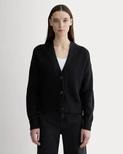 Everlane Boxy Cardigan In Black