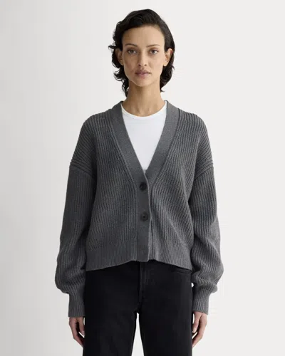 Everlane Boxy Cardigan In Gray