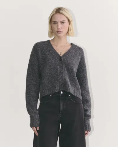 Everlane Boxy Cardigan In Gray