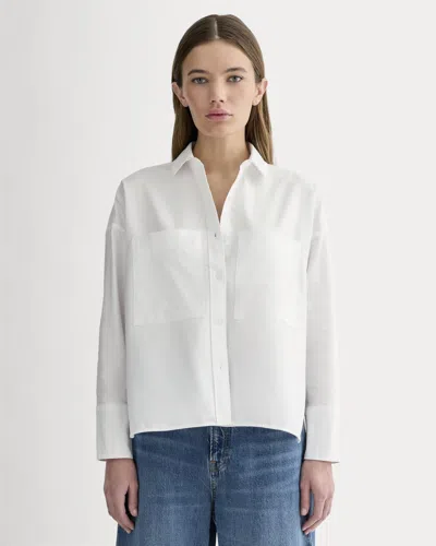 Everlane Boxy Oxford Shirt In White